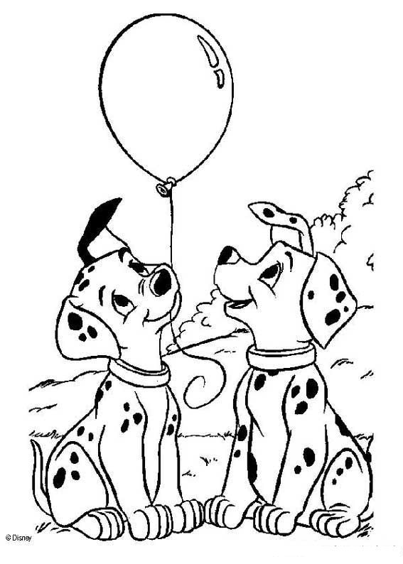 Plansa de colorat cu 102 Dalmatieni 14 29